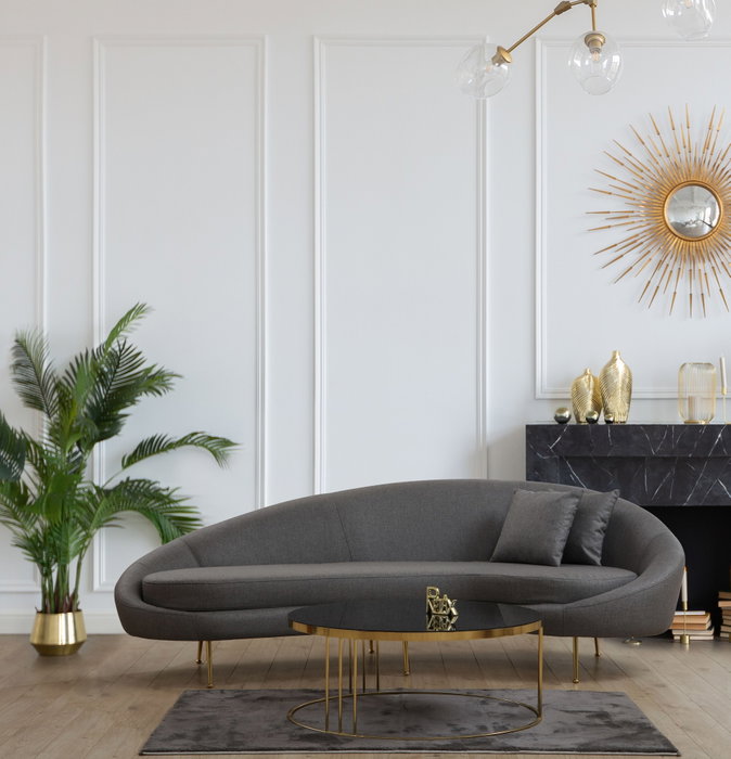 Atelier Del Sofa Sofá de 3 plazas Eses - Dark Grey Atelier Del Sofa Sofá de 3 plazas Eses - Dark Grey